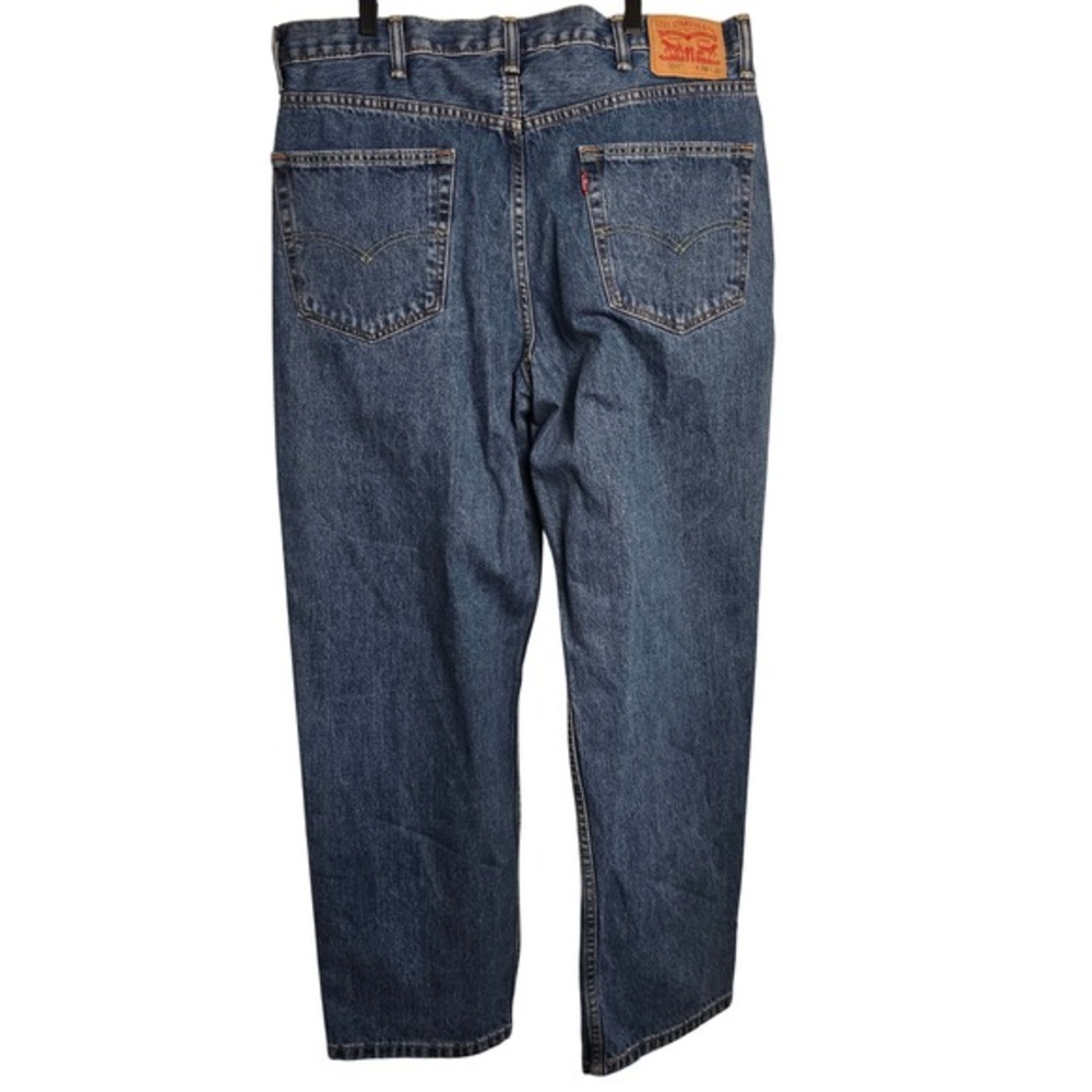 Levi Strauss 550 Jeans W38 L30 Blue Denim Relaxed Fit Basic Essential - Picture 9 of 16